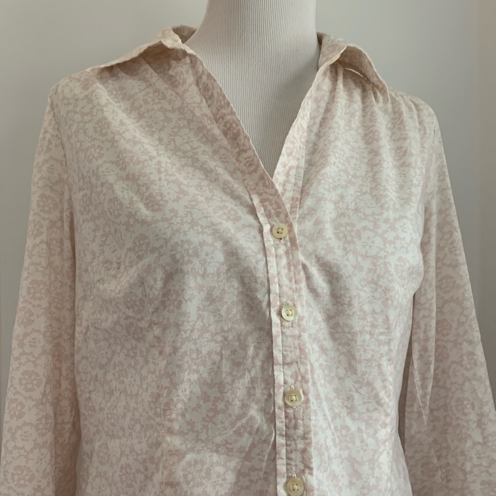 LOFT floral button down medium - Picture 2 of 7
